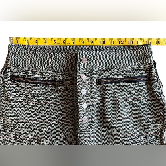 NWT RVCA Natwest High Rise Skirt Woven Herringbone Mini A-Line Size 29 MSRP $65 - Picture 10 of 11